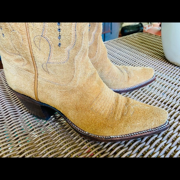 Beautiful Rodney Ammons Rough-out Cowboy Boots - Picture 4 of 8
